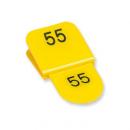 親子番号札 角型 51〜100(1組)イエロー (品番:CT-3-51-Y)