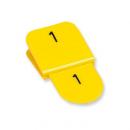 親子番号札 角型 1〜50(1組)イエロー (品番:CT-3-1-Y)