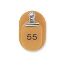 親子番号札 小判型 51〜100(1組)ブラウン (品番:CT-1-51-BR)
