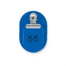 親子番号札 小判型 51〜100(1組)ブルー (品番:CT-1-51-B)