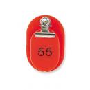 親子番号札 小判型 51〜100(1組)レッド (品番:CT-1-51-R)