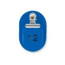 親子番号札 小判型 1〜50(1組)ブルー (品番:CT-1-1-B)