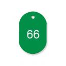 プラスチック番号札(大)51〜100(1組)グリーン (品番:No.16-51-G)