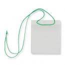 吊下げタッグ名札 紐付・大型 グリーン (品番:C-235-10-G)