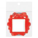 桜型名札 10枚パック レッド (品番:C-7-10-R)