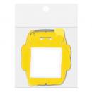 クマ型名札 10枚パック イエロー (品番:C-72-10-Y)