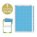 カラー方眼下敷B6手帳判 ブルー (品番:CPK-B6-B)