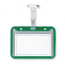 ソフトカラータッグ名札10枚入 バンドクリップ付 グリーン (品番:C-217-10-G)